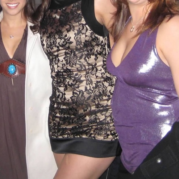 Black lace cocktail dress - Picture 3 of 3